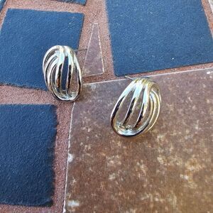 Vintage silver post back earrings